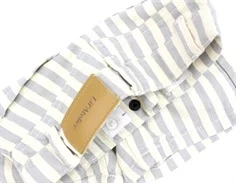 Lil Atelier limestone coconut milk twill shorts